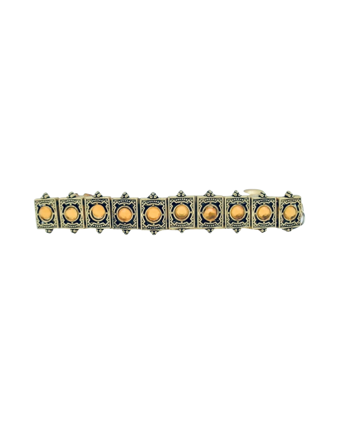 DP-195 CITRINA |GOLD METAL WITH  CITRINE BEADS