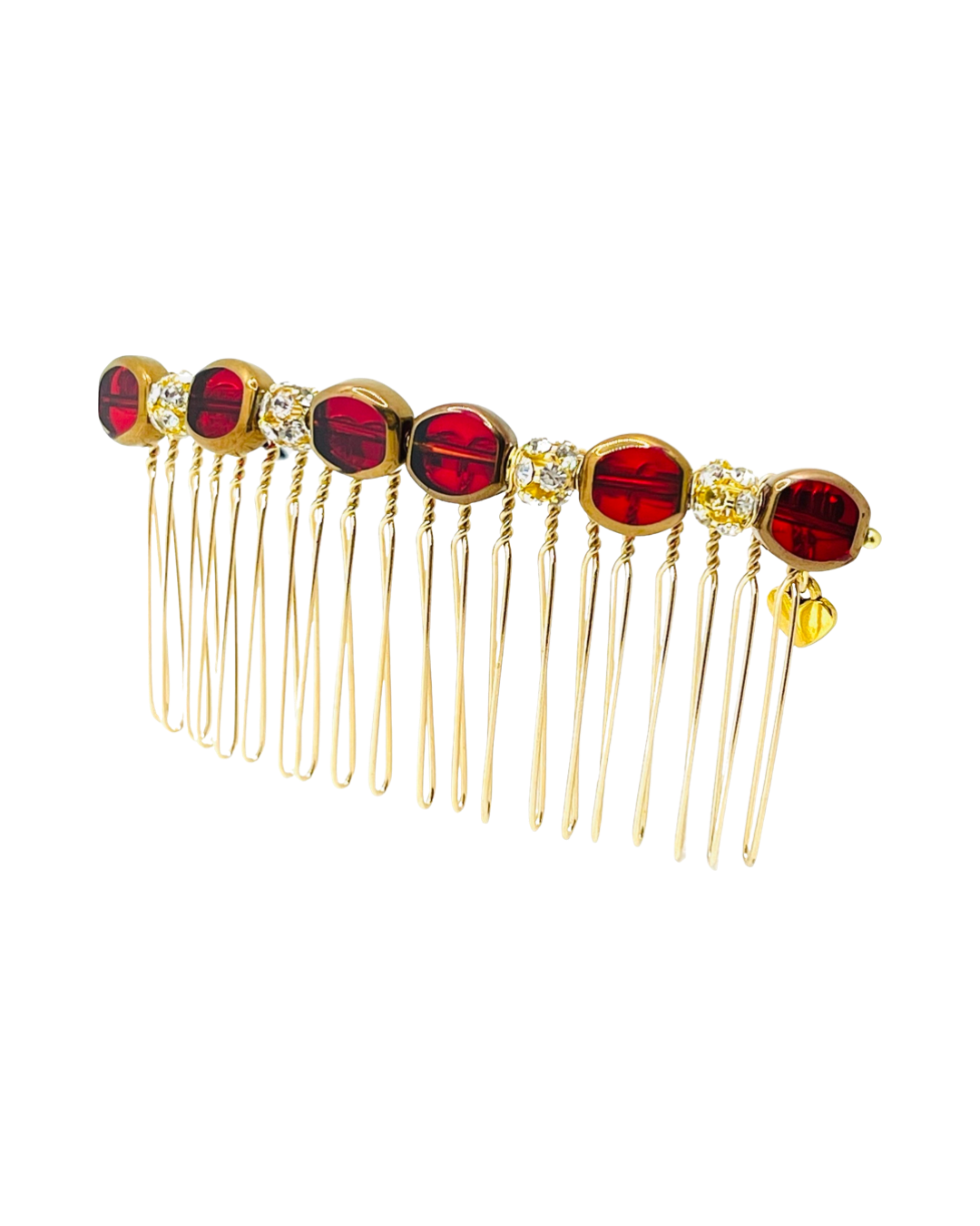 DP-246 RED SKY | RED STONES WITH GOLD METAL BORDERS