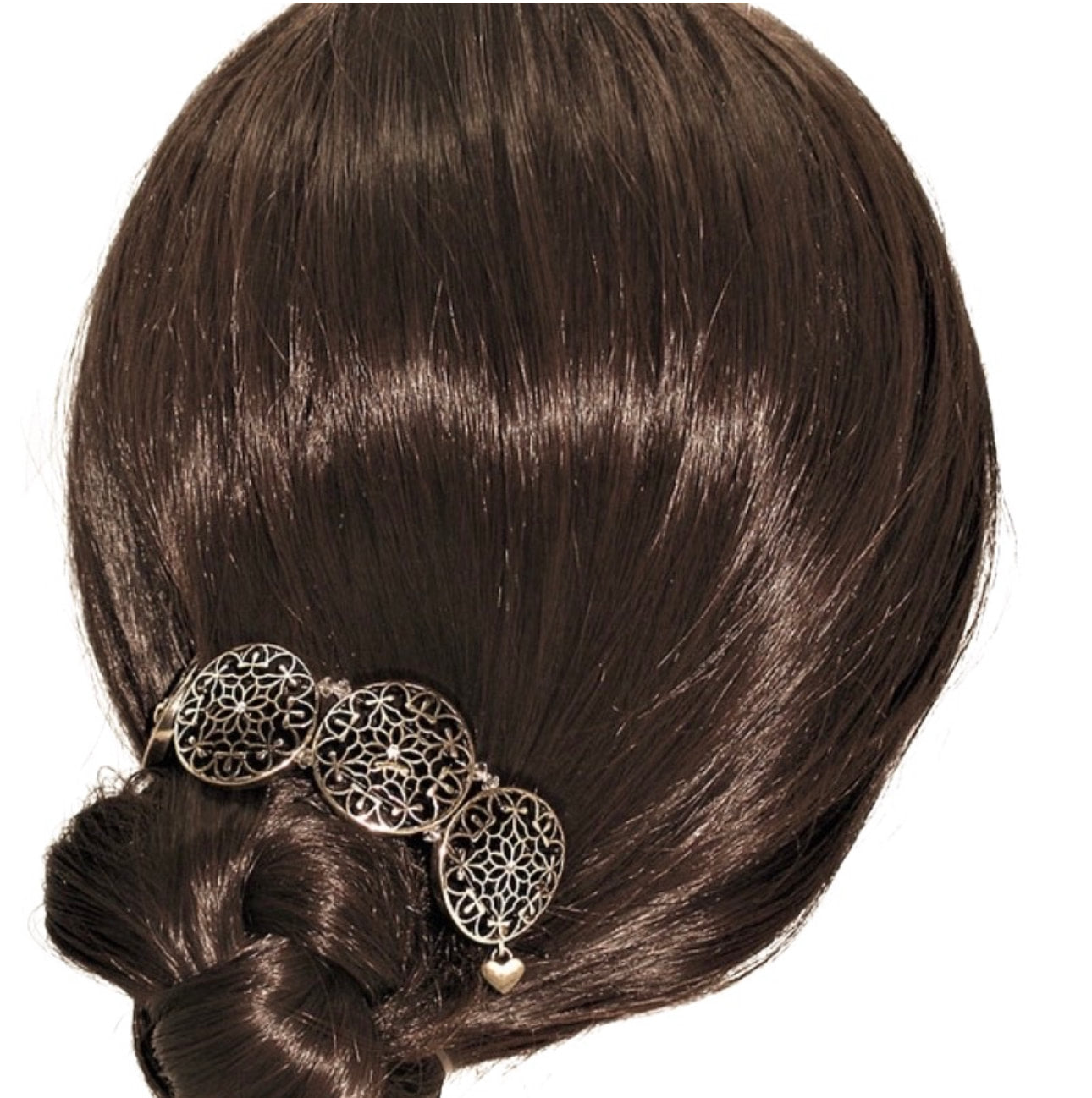 DP-221 BUN BUN JEWEL | METAL ROUND SLIDERS WITH A TINY DIAMOND IN THE MIDDLE