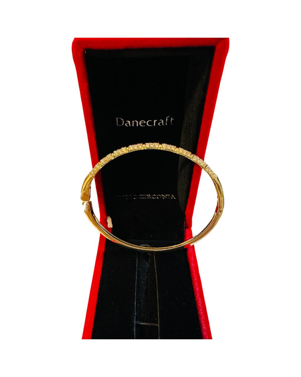 DP-293 Danecraft Fine Gold Plate Cubic Zirconia Bangle