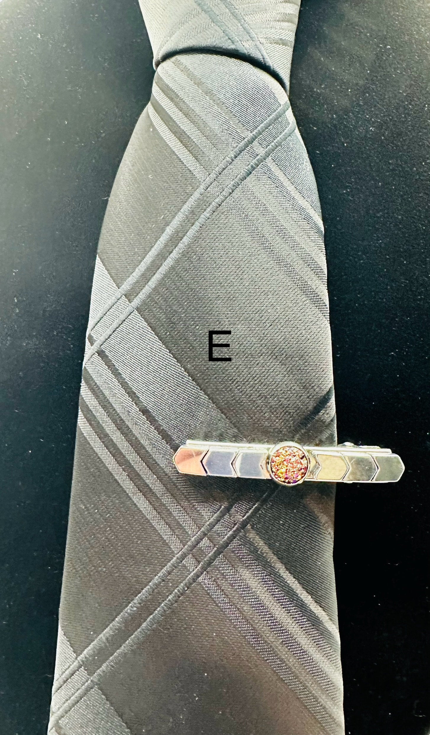 DP-275 MEN TIE CLIPS | GOLD, SILVER, BRONZE, BLACK BEADS AND SHINY STONES