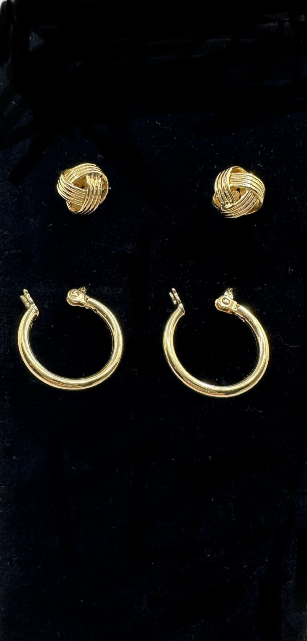 DP-285 Harper Grace gold plated sterling silver stud and hoop earrings 925