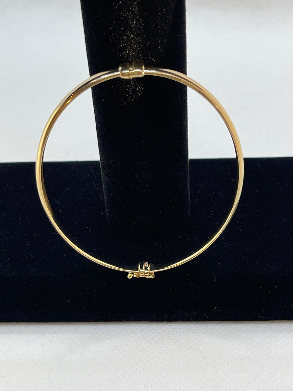 DP-260   2 Piece Hammered & Polished Hinged Bracelet Set 18K Gold Plated Sterling Silver 925