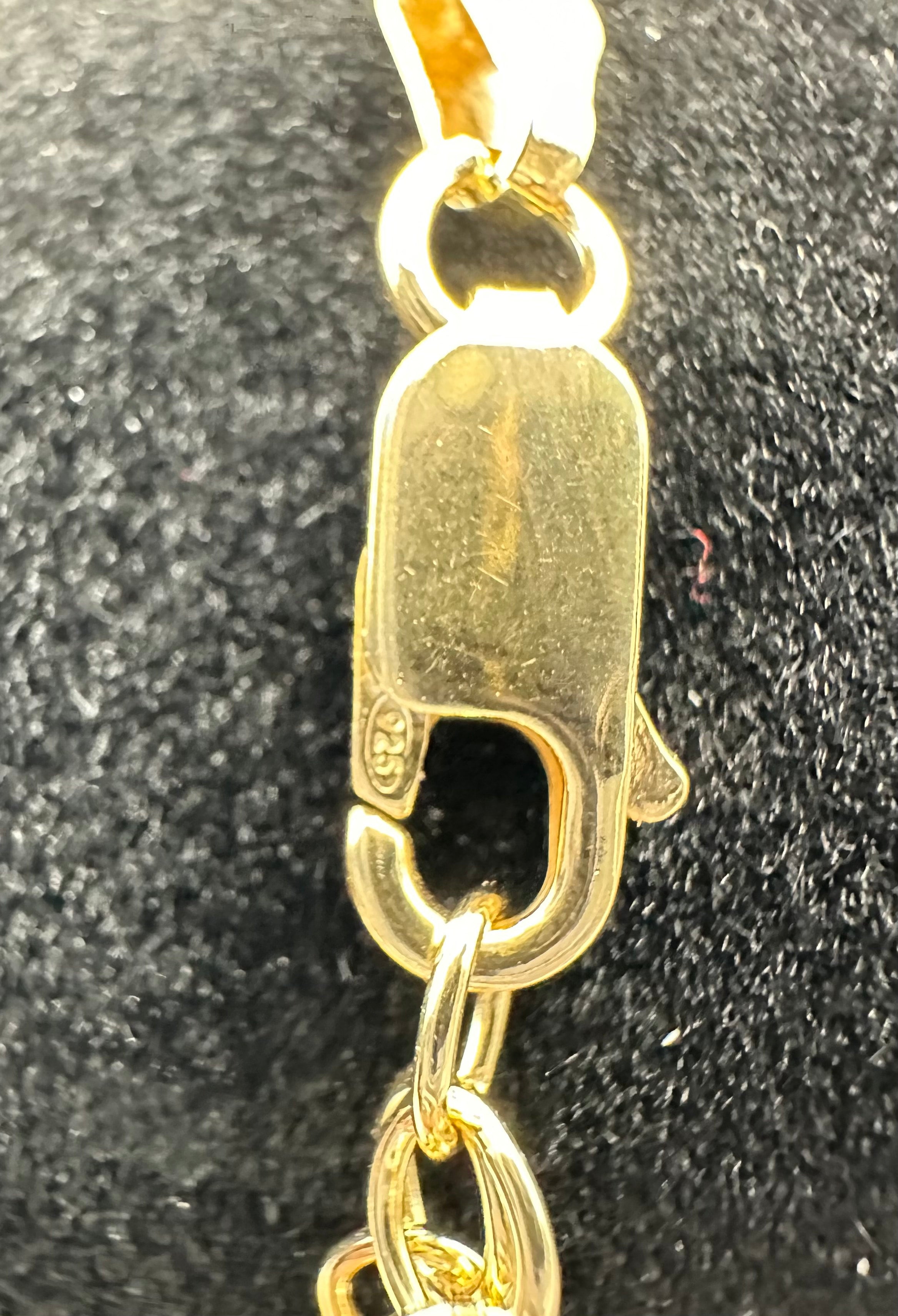 DP-292    8” Vittoria Gold plated sterling silver 925 bracelet Made in Italy