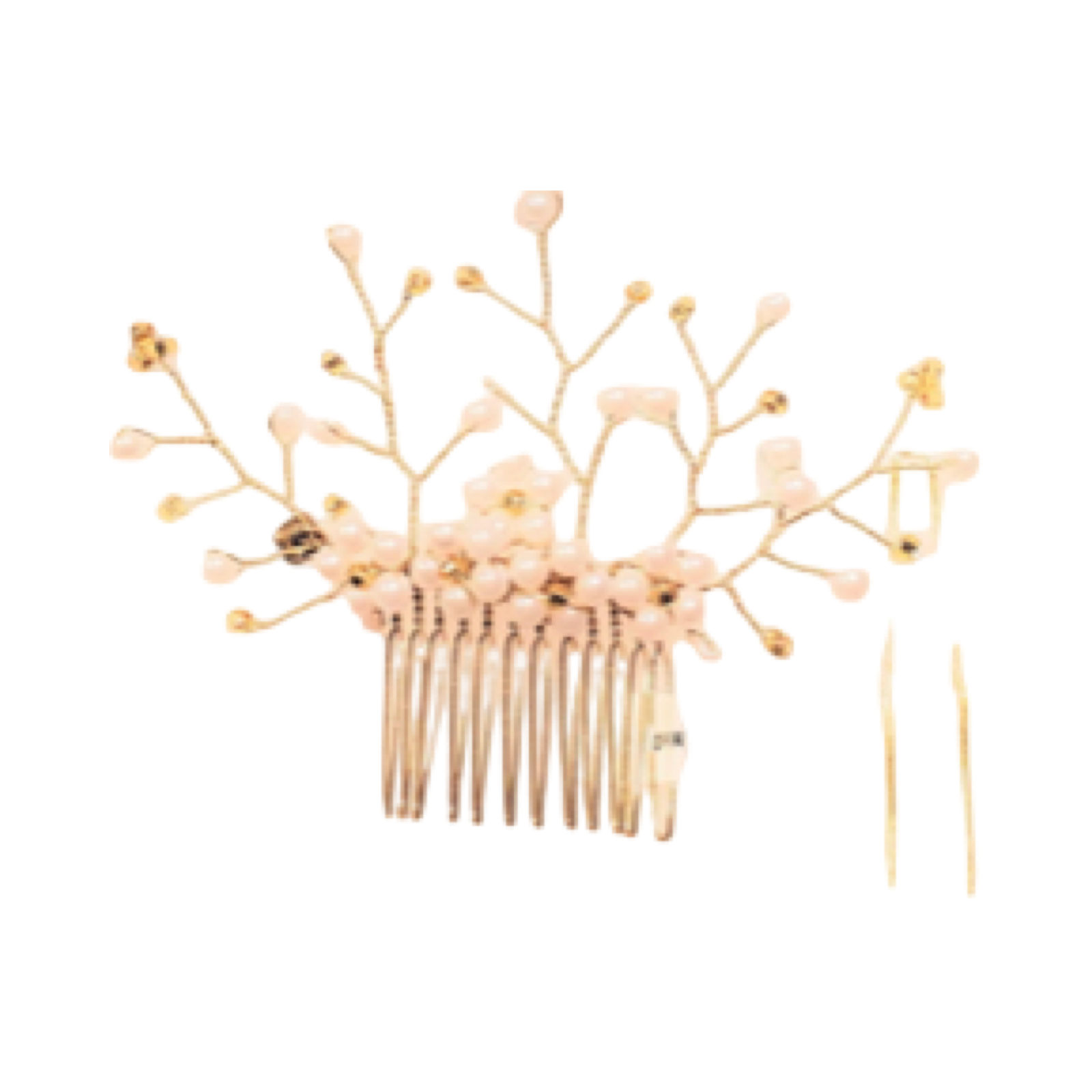 DP-14  DREAM/GOLD CRYSTAL BEADS - PLASTIC PEARLS - EXCLUSIVE