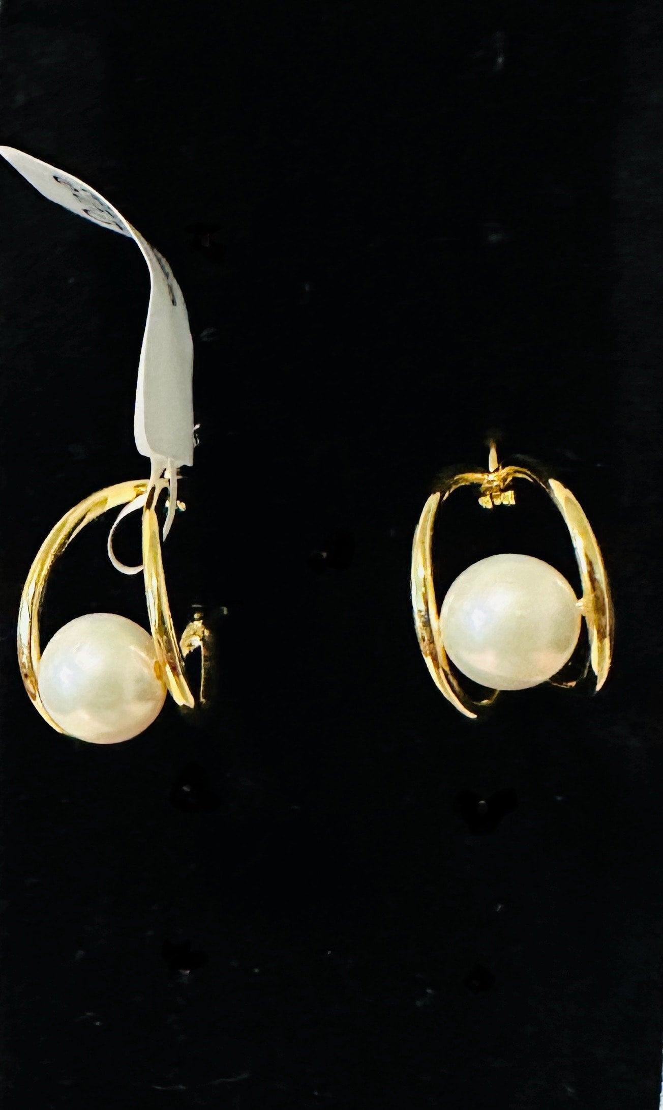 DP-295 Palm Beach Genuine Cultured Pearl hoop Earrings 925