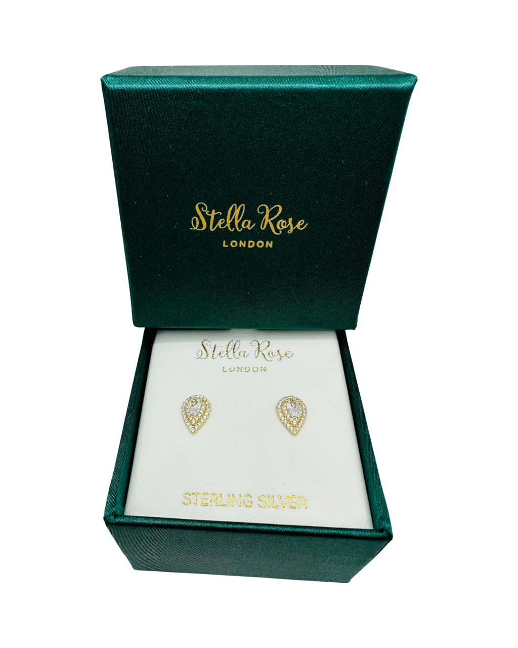 DP-283 Stella Rose London CZ stud gold plated sterling silver 925