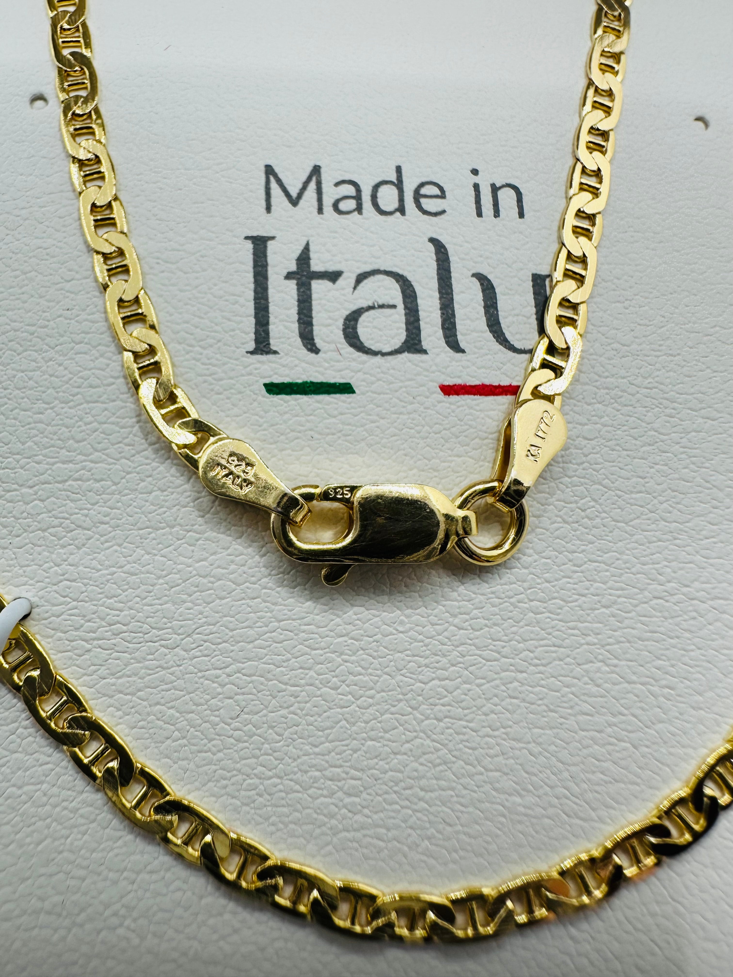 DP-278  20” Mariner Necklace gold plated sterling silver 925