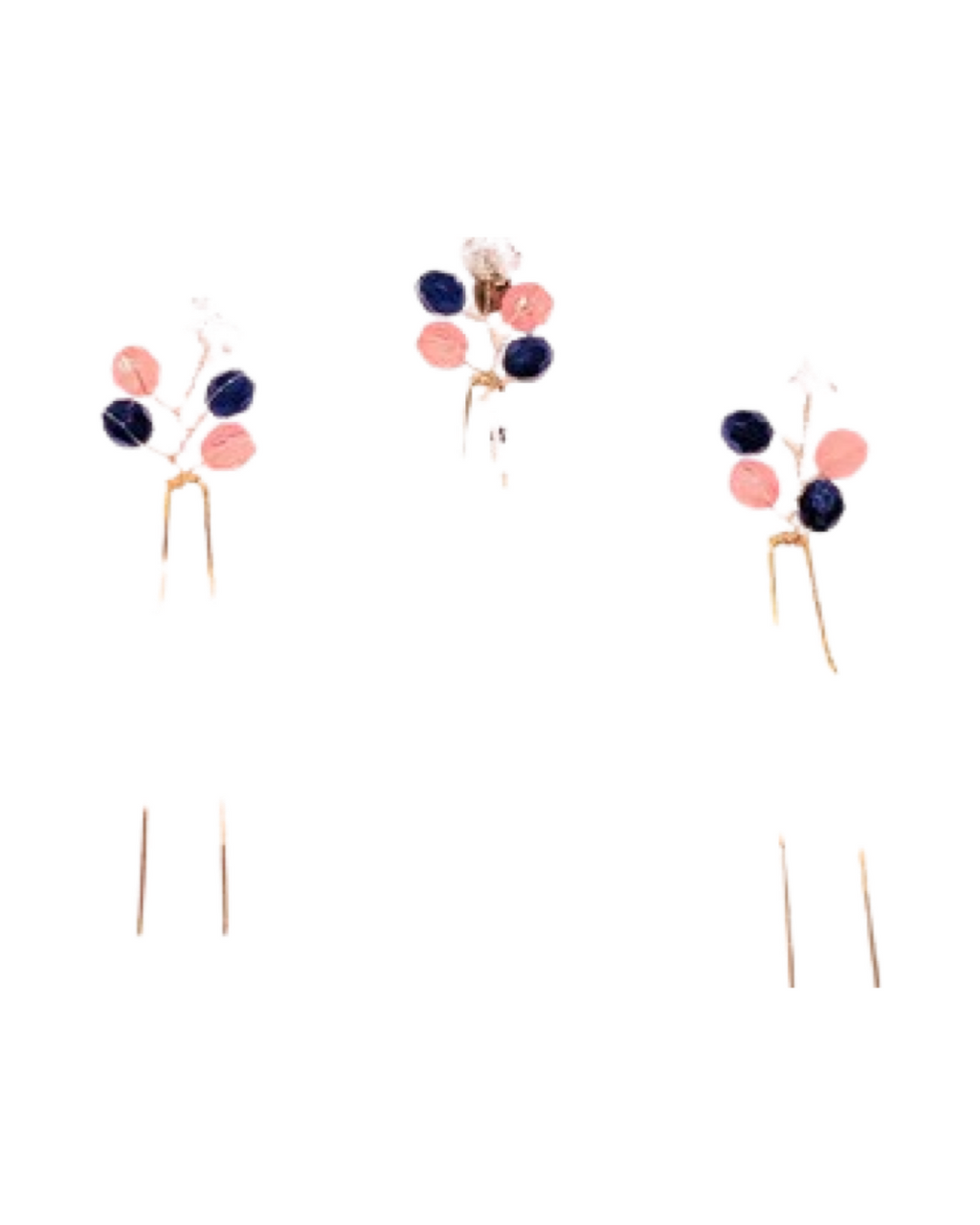 DP-77  VIÑA / PINK BLUE- CLEAR PLASTIC BEADS