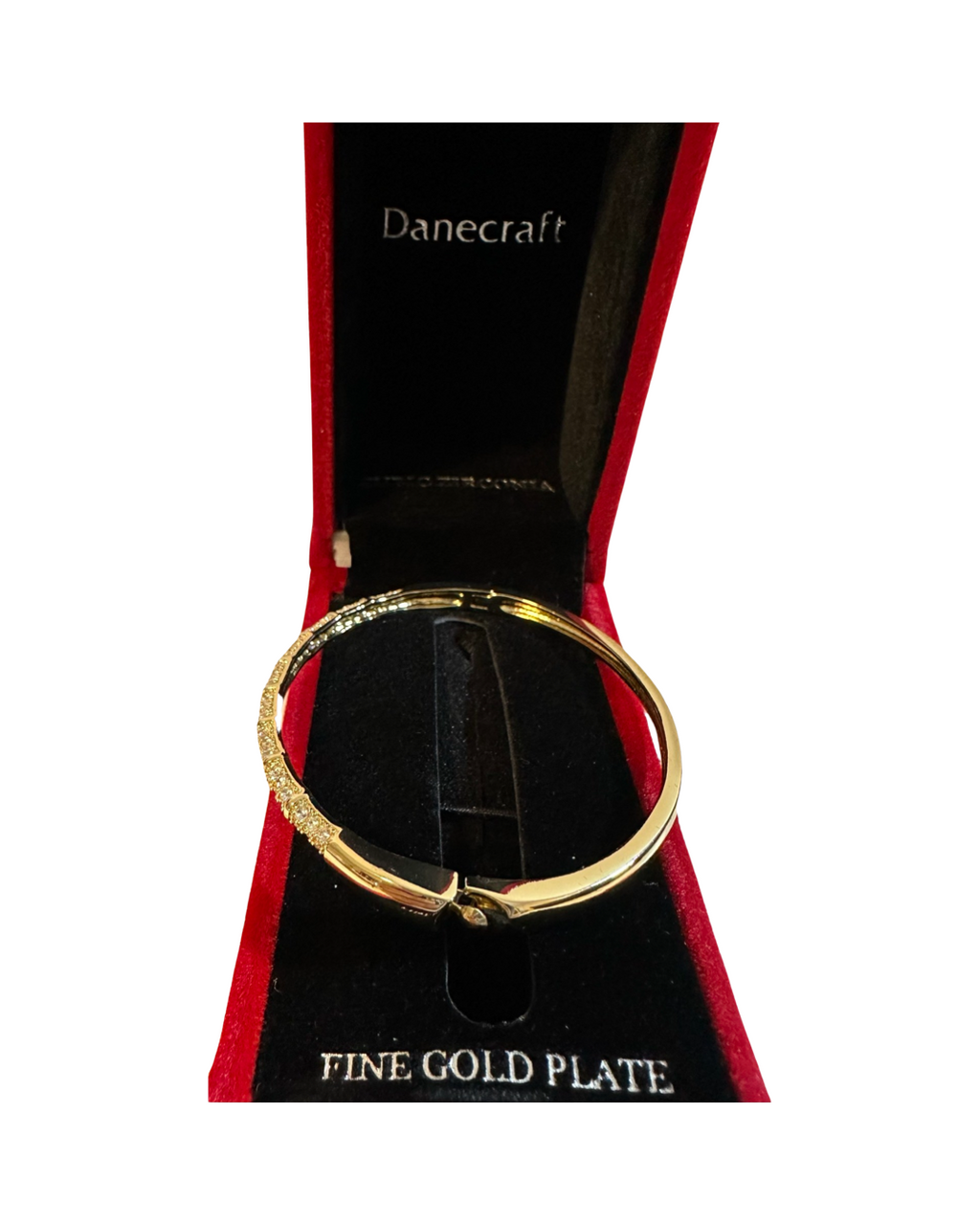 DP-293 Danecraft Fine Gold Plate Cubic Zirconia Bangle