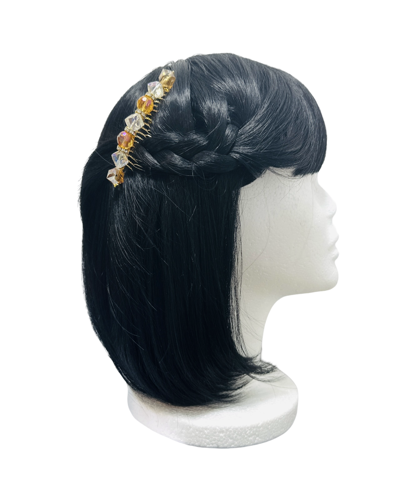 DP-98  SUNSHINE/ ORANGE- CLEAR GLASS BEADS