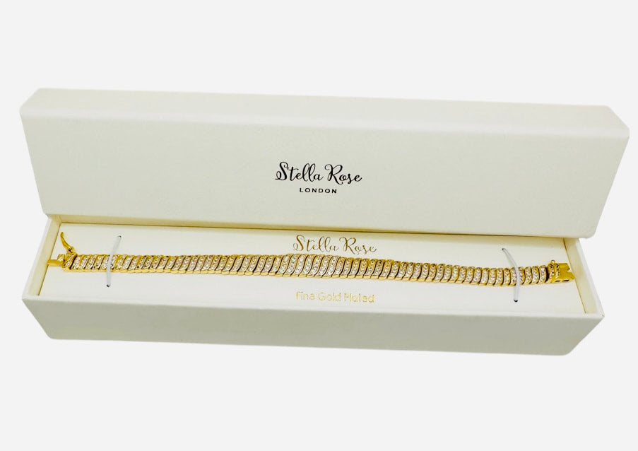 DP-309 Stella Rose London | Stunning Delicate Fine Gold Plated CZ Bracelet