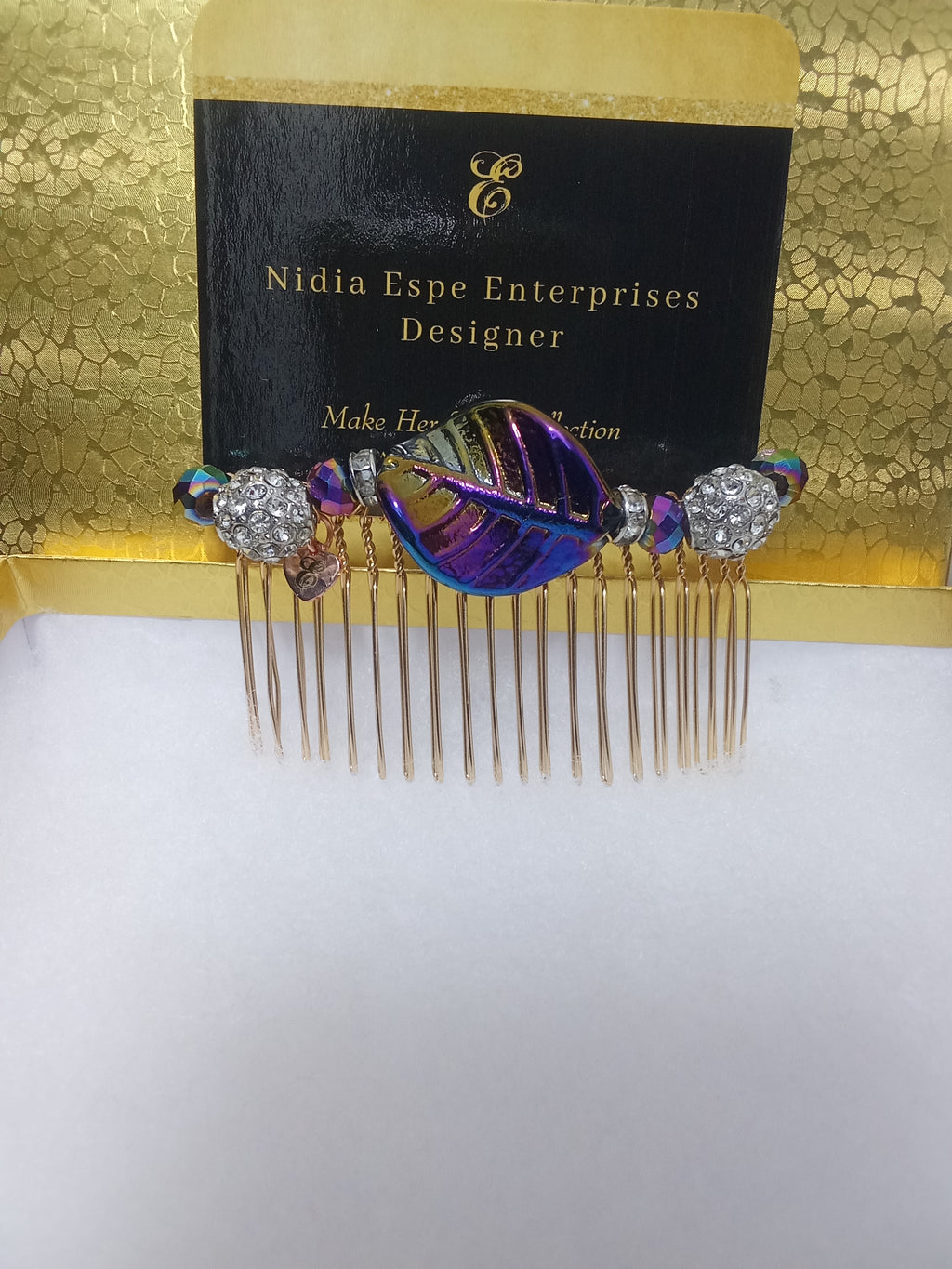 DP-335 FALL 2| COLORFUL CERAMIC LEAVE W/GLASS DIAMONDS BEADS ACCENTS. "MADE IN PANAMÁ".