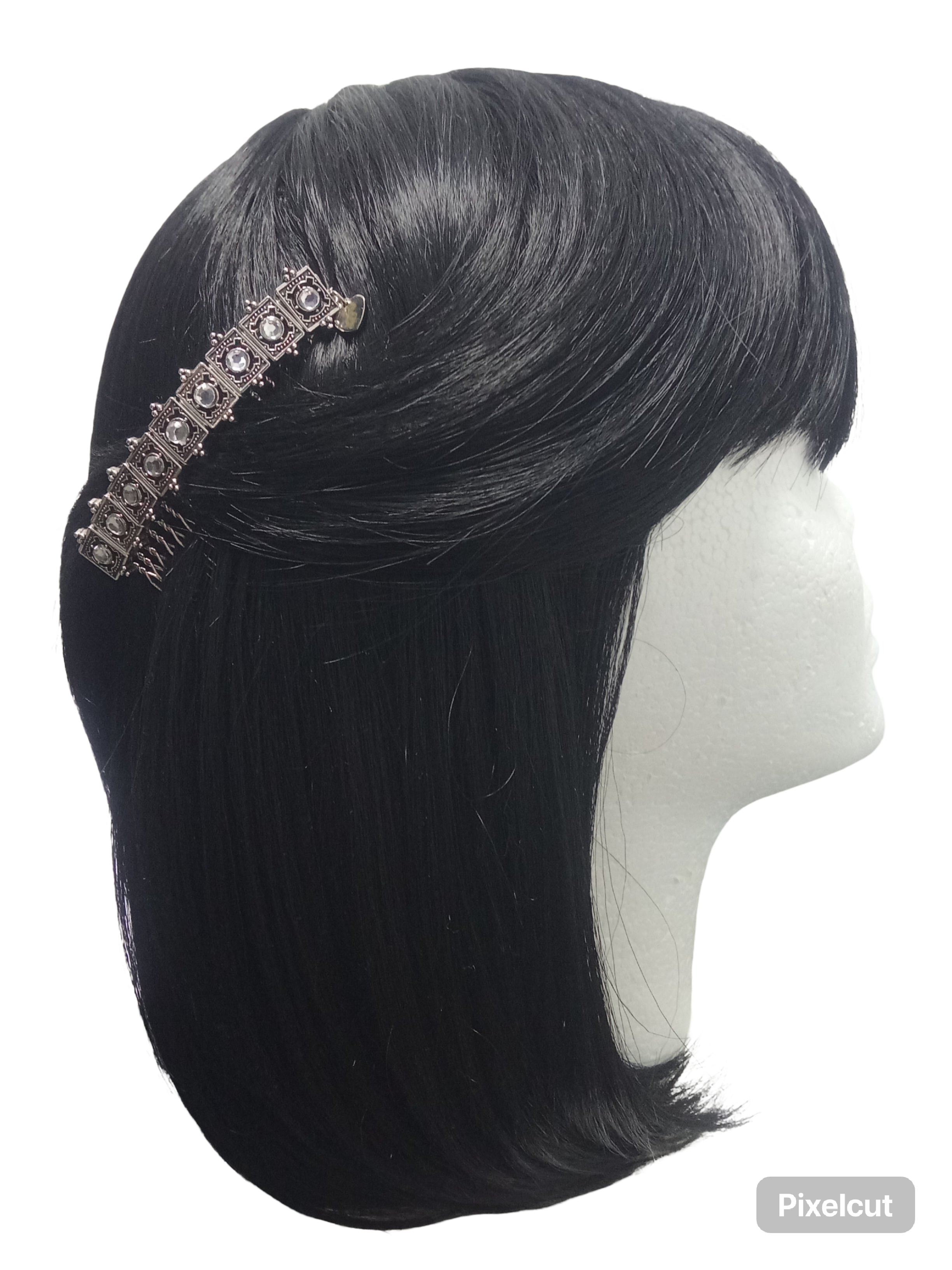 DP-332 PLATINUM DIAMOND 2| SILVER METAL BEADS WITH GLASS DIAMONDS. "MADE IN PANAMÁ".