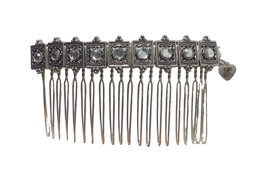 DP-332 PLATINUM DIAMOND 2| SILVER METAL BEADS WITH GLASS DIAMONDS. "MADE IN PANAMÁ".