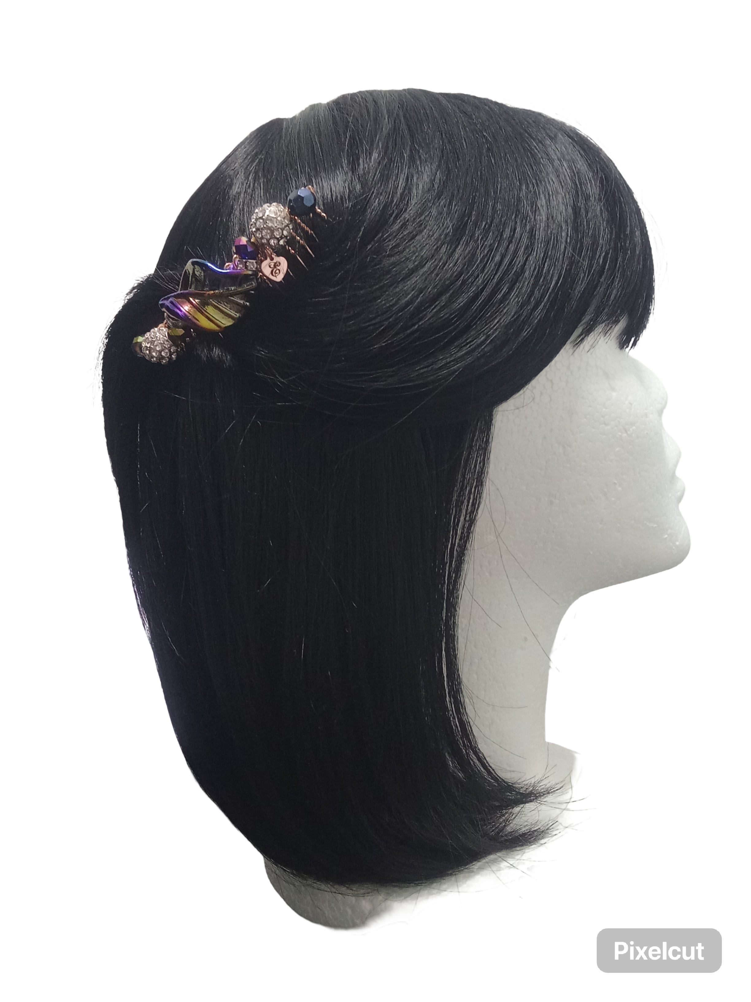 DP-335 FALL 2| COLORFUL CERAMIC LEAVE W/GLASS DIAMONDS BEADS ACCENTS. "MADE IN PANAMÁ".